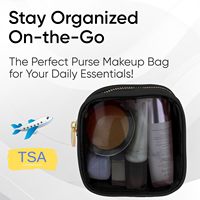 Sac de maquillage de voyage résistant à l'eau en PVC transparent avec fermeture éclair, impression de logo personnalisée, mini trousse de toilette, petite trousse à cosmétiques