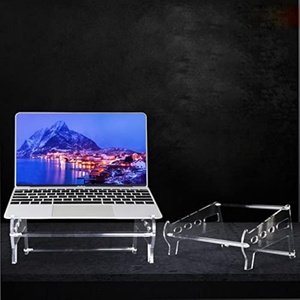 Modern Custom Clear Acrylic Anti-Rust Vertical <b>Laptop</b> <b>Stand</b> for Office Desk - Product Image 6