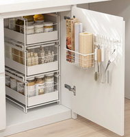 Ensemble complet d'armoires de cuisine modulaires modernes en bois massif, design écologique, pour appartement et hôpital, charnières incluses, prix de gros