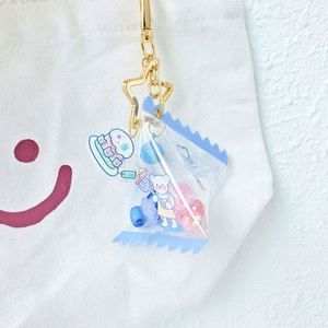 Wholesale Custom Printed Japanese <b>Anime</b> Figure <b>Keychain</b> Clear Plastic Candy <b>Keychain</b> with Metal and Resin Alloy Usage - Product Image 6