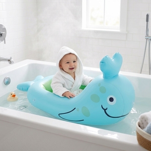 <span class=keywords><strong>Baignoire</strong></span> <span class=keywords><strong>gonflable</strong></span> portable en forme de <span class=keywords><strong>baleine</strong></span> bleue avec auvent pour enfants, idéale pour la piscine - Product Image 1