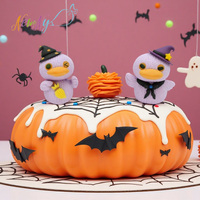 Accesorios para Hornear Hechos a Mano de Alta Calidad, Decoración Comestible para Pasteles con Forma de Pato 3D, Adornos para Cupcakes de Halloween