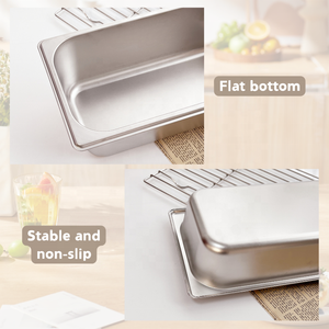 Acier inoxydable Plusieurs tailles GN Pan Hôtel <span class=keywords><strong>Restaurant</strong></span> Traiteur Buffet <span class=keywords><strong>Gastronomique</strong></span> Équipement Chafing Dish Insert Food Cassers - Product Image 5