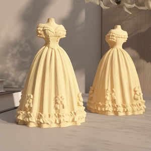 DM1035 DIY vestido <span class=keywords><strong>de</strong></span> novia molde <span class=keywords><strong>de</strong></span> silicona hecho a mano <span class=keywords><strong>Fondant</strong></span> <span class=keywords><strong>pastel</strong></span> para hornear encaje vestido <span class=keywords><strong>de</strong></span> <span class=keywords><strong>boda</strong></span> 3D vela moldes regalo del Día <span class=keywords><strong>de</strong></span> San Valentín - Product Image 6