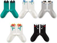Nouveauté Chaussettes mode tricotées unisexes avec manchette mignonne à logo personnalisé, respirantes et décontractées de haute qualité pour un usage quotidien en automne