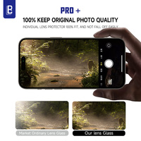 Objectifs d'appareil photo pour téléphone LB Pro Glass pour iPhone 15, objectifs d'appareil photo pour téléphones iPhone, protection d'objectif d'appareil photo
