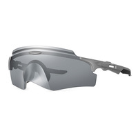 Lunettes de cyclisme sans monture, nouveau style transfrontalier, résistantes au vent et au sable, design monobloc, verres interchangeables pour hommes et femmes
