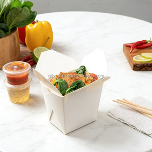 Boîtes <span class=keywords><strong>à</strong></span> nouilles écologiques en carton pour emporter, contenants biodégradables pour la nourriture chinoise, pour restaurants et usage domestique - Product Image 2
