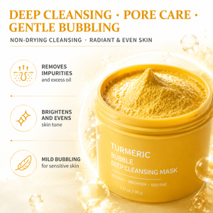 Nuova Tendenza <span class=keywords><strong>Maschera</strong></span> <span class=keywords><strong>Viso</strong></span> all'<span class=keywords><strong>Argilla</strong></span> di Curcuma con Glicerina, BHA e Aminoacidi, Cruelty-free, per Pulizia Profonda, Idratazione, Purificazione e Controllo del Sebo - Product Image 3