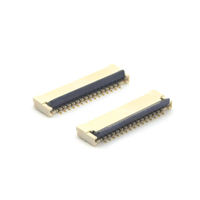 Conector FPC YZTECH de 1.0 mm, Inserción Frontal y Abatimiento Trasero, H2.0 mm, Completamente Dorado, Embalaje en Rollo, Modelo 15P FPC1.0-15P
