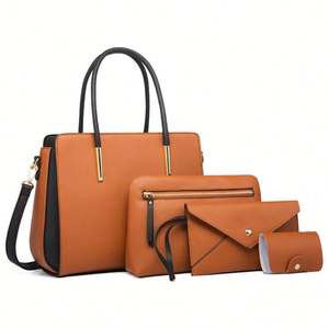 New Design Luxury Women's Leather Handbags with Zipper Closure <b>Shoulder</b> <b>Strap</b> for Wholesale - Product Image 3