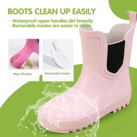 Sepatu Bot Hujan Anak YL-1745 Berkualitas Tinggi Anti Selip Warna Pink PVC Tahan Air untuk Anak-anak