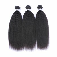 Yaki – trame de cheveux crépus lisses à la Machine, mèches de cheveux 100% humains pour femmes noires, vente en gros