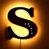 Lettres en acrylique lumineuses personnalisées pour décoration murale avec modules LED Cadeaux romantiques