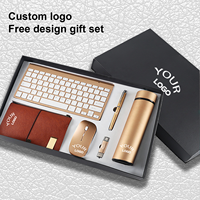 Coffrets cadeaux d'affaires personnalisés promotionnels, bloc-notes de luxe, stylo, tasse à vide, clavier, souris, clé USB pour cadeaux d'entreprise