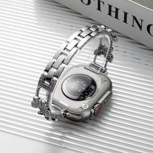 SouljewelFashion <span class=keywords><strong>Bracelet</strong></span> de montre en métal avec papillon en cristal, compatible avec <span class=keywords><strong>Apple</strong></span> <span class=keywords><strong>Watch</strong></span>, <span class=keywords><strong>bracelet</strong></span> élégant pour femme - Product Image 3