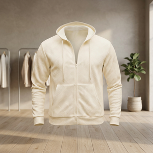 Sudaderas con Capucha para Hombre, 100% Algodón, Cierre Completo, Estilo Casual, con Logotipo Personalizado, Ecológicas, Venta al Por Mayor ODM/OEM - Product Image 3