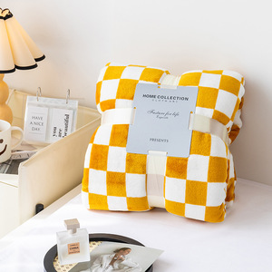 Custom Sizes Festival Joyous Plaid Wearable Portable <strong>Chunky</strong> <strong>Knitted</strong> Flannel Blanket Large Chessboard Checkered Fleece <strong>Throws</strong> - Product Image 2