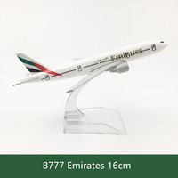 Modèle d'avion en métal moulé sous pression B777 à l'échelle 1:400 de 16 cm, ensemble cadeau pour enfants, prix de gros, en vente