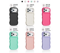 New Wave Matte Soft Phone Case pour iPhone 17 16 15 14 13 12 11 Pro Max Plus Couverture Arrière 17 Air Protection Case Accessoires