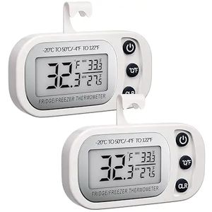 Digital Fridge <b>Thermometer</b> Waterproof Fridge and <b>Freezer</b> <b>Thermometer</b> <b>Thermometer</b> Refrigerator with Large LCD Screen Stand - Product Image 1