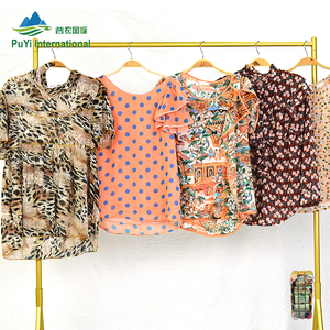 Blusas de Seda Femininas Usadas Direto da Fábrica, Camisas de Seda de Segunda Mão Acessíveis para Mulheres, Roupas Femininas de Verão Usadas em Atacado - Product Image 6