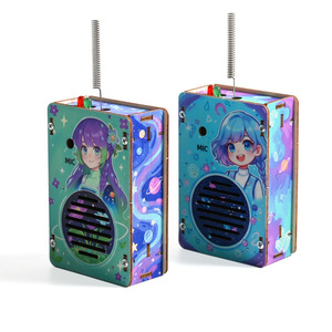 Talkie-walkie pour enfants, expérience scientifique, bricolage, technologie en bois et plastique, petite production, jouet de communication sans fil, unisexe, sans <span class=keywords><strong>batterie</strong></span> - Product Image 3