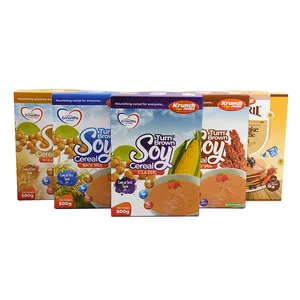 Caixa de papel retangular profissional para biscoitos e biscoitos, caixa de papel para lanches, impressão personalizada, caixa de cereais