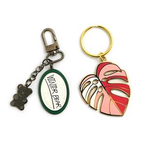 VastGifts Metal Keychain Customized Leaf Tea Design Soft Hard Enamel Keychains for <b>Bag</b> Decoration - Product Image 3