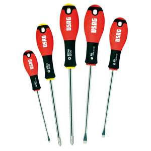 Usag-ชุดไขควง5ตัว U03220253สำหรับสล็อตเฮดและฟิลลิปส์®ชุดไขควงไขควง8010239261709สกรู - Product Image 1