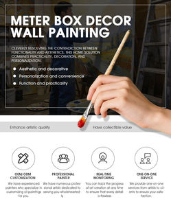 Quadro Decorativo Moderno Nordico Astratto in PVC con Incisione <span class=keywords><strong>Laser</strong></span> per Contatore Elettrico, Arte Decorativa da Parete per la Casa - Product Image 4