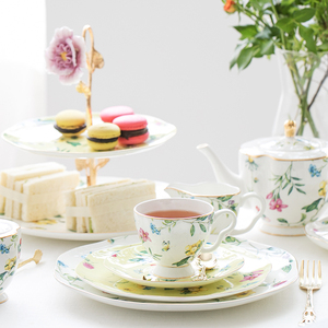 Wholesale Luxury Bone China <b>Coffee</b> Tea <b>Set</b> European Style Afternoon Tea Suit with Ceramic Cup & Plate for <b>Coffee</b> Tea Services - Product Image 2