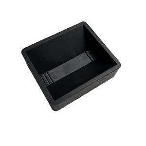 Tapis de meuble noir carré en caoutchouc anti-dérapant roulette tasses sous-verres de jambe canapé chaise pieds bouchons de lit anti-dérapant protecteurs de sol - Product Image 2