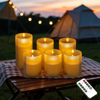 Bougie LED sans flamme avec télécommande et minuterie, effet de flamme vacillante 3D, en plastique, fonctionnant sur piles, pour Halloween, Pâques, Ramadan, Noël, décoration de la maison