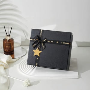 Ins Style Fashion Gift <strong>Box</strong> With Ribbon Square <strong>Box</strong> With Top and Bottom Lid Custom Size Accept Logo Printing - Product Image 1