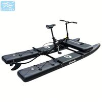 Bicyclette aquatique à pontons plats, 1 place, cadre en aluminium avec plateforme avant gonflable, rapide pour les centres de villégiature, portable, de Chine, Lumark