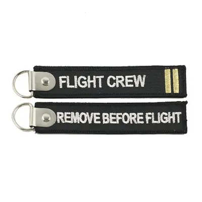 Promotional Gifts Custom Cheap Jet Tag Fabric Embroidery Car Keychains Key Holder Woven Embroidery Keyring