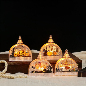 <span class=keywords><strong>Lampe</strong></span> de table fantôme à main squelette créative Halloween accessoires décoratifs en plastique pour la décoration de la maison festive - Product Image 1
