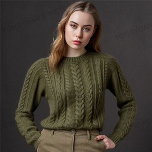 Vente en gros de <span class=keywords><strong>pull</strong></span> en tricot torsadé personnalisé de couleur olive <span class=keywords><strong>alpaga</strong></span> <span class=keywords><strong>pour</strong></span> filles du Pérou <span class=keywords><strong>pour</strong></span> femmes - Product Image 3