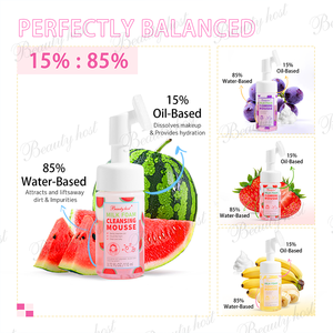 Soins de la peau Nettoyant pour le visage Marque privée Lait nettoyant naturel <span class=keywords><strong>Mousse</strong></span> <span class=keywords><strong>nettoyante</strong></span> en profondeur <span class=keywords><strong>Mousse</strong></span> <span class=keywords><strong>nettoyante</strong></span> 100ml - Product Image 3