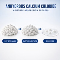 Chlorure de calcium anhydre en poudre, haute pureté, qualité industrielle, produit chimique