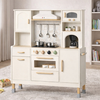 Ensemble de jouets de cuisine en bois pour jeu de rôle avec son et lumière, écologique, non toxique, pour enfants de 2 à 4 ans, unisexe, personnalisable