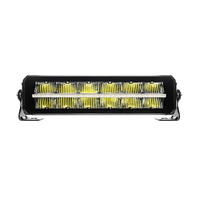 LANSEKO 12 pouces LED barres lumineuses tout-terrain blanc jaune lunette moins barre lumineuse avec feu de position 5200LM 45W pour camion ATV UTV voiture