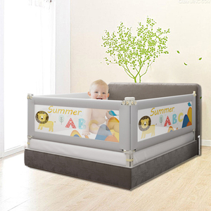 Bé Giường đường sắt với điều chỉnh chiều cao <span class=keywords><strong>Toddler</strong></span> trẻ sơ sinh an toàn giường bảo vệ đường sắt, bé giường đường sắt với vải thoáng khí - Product Image 1