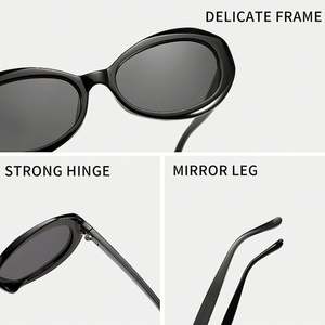 Gafas de Sol Ovaladas Retro 2025 con Logotipo Personalizado, Protección UV400, Color Jelly, Montura Pequeña para Mujer - Product Image 4