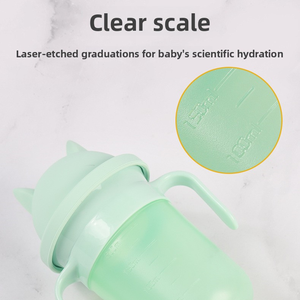 Gobelet d'apprentissage pour bébé en <span class=keywords><strong>silicone</strong></span> ES-Pro Factory, biberon d'apprentissage 360°, ODM/OEM, anti-étouffement, anti-fuite, gobelet d'apprentissage pour bébé - Product Image 5