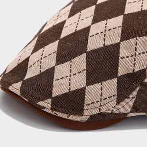 Nuevo Sombrero Newsboy a Cuadros con Diamantes Estilo Europeo Americano para Otoño, Sombrero Ivy Retro para Hombre y Mujer - Product Image 4