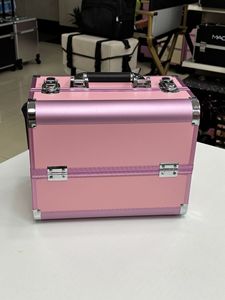 Nouvelle Trousse de Maquillage Professionnelle Portable en Aluminium <span class=keywords><strong>Rose</strong></span> pour Salon de Beauté – Organisateur Rigide pour Cosmétiques – Vente en Gros - Product Image 1