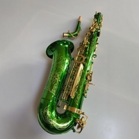 Factory Direct Alto Saxophone Gold Lacquer EB Tone Bright Brass Carved Wind Instrument Beginner