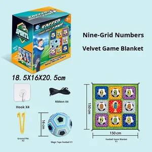 Ensemble de ballons adhésifs pour cible de football pour enfants, très vendu, avec bande magique épaissie, jeu sportif numérique en tissu silencieux et peluche - Product Image 6